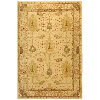 Handmade Oushak Ivory Wool Rug (8 X 10) (IvoryPattern OrientalMeasures 0.625 inch thickTip We recommend the use of a non skid pad to keep the rug in place on smooth surfaces.All rug sizes are approximate. Due to the difference of monitor colors, some ru