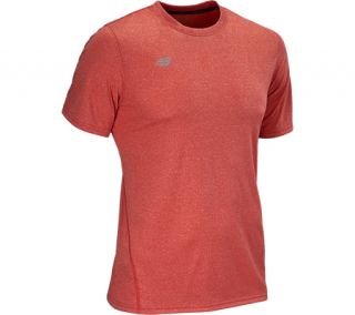 Mens New Balance Heathered Short Sleeve MRT2338   Velocity Red T Shirts