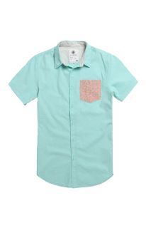Mens On The Byas Shirt   On The Byas Andy Contrast Pocket Short Sleeve Woven Shi