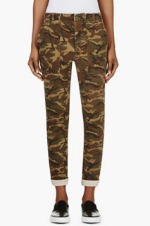 Nlst Brown Camo Slouch Utility Trousers