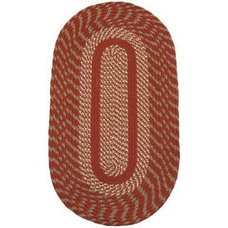 Middletown Barn Red/ Olive Indoor/ Outdoor Braided Rug (8 X 10 Oval)