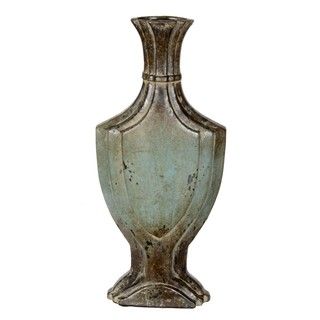 Blue Wash Ceramic Vase Decorative Accessory
