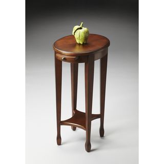 Chestnut Burl Round Accent Table