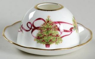 Royal Albert Old Country Roses Christmas Tree 2 Piece Tealight Candleholder, Fin
