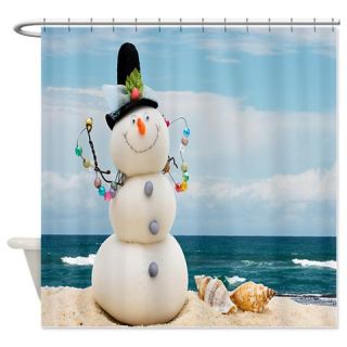  Beach Snowman Shower Curtain  Use code FREECART at Checkout
