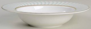 Royal Doulton Frivolous Green Rim Accent Soup Bowl, Fine China Dinnerware   Fusi