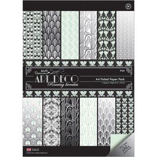 Papermania Art Deco Paper Pack A4 24/sheets with Foil Accents