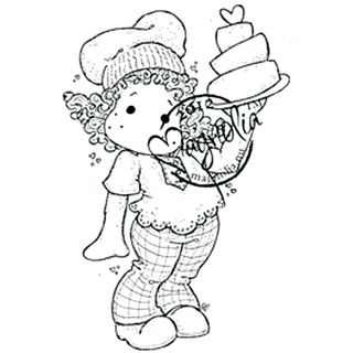 With Love Tilda With Love Cake Cling Rubber Stamp