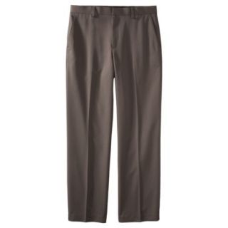 Mens Tailored Fit Checkered Microfiber Pants   Olive 31X30
