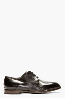Dolce And Gabbana Black Leather Derby Shoes