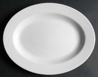 Mikasa Satin White 14 Oval Serving Platter, Fine China Dinnerware   Ultima Fine