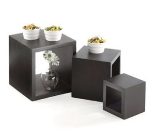 Cal Mil Square Cube Riser Set   Midnight Bamboo