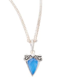 Superstud Spike Pendant Necklace, Blue