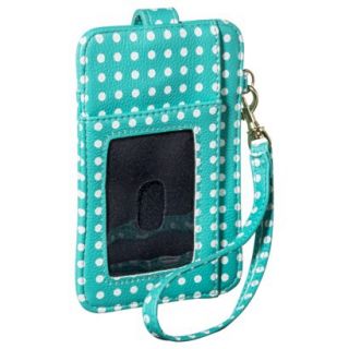 Merona Polka Dot Credit Card Wallet with Removable Wristlet Strap   Green