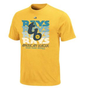 Tampa Bay Rays Majestic MLB Type Stripe T Shirt