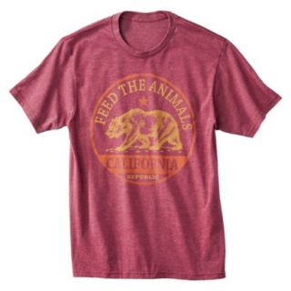 Mens Feed the Animals Graphic Tee   Burgundy S