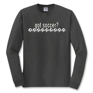 hidden Got Soccer Long Sleeve T Shirt (Dk Grey)