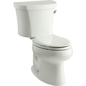 Kohler K 3948 UR NY WELLWORTH Elongated 1.28 gpf Toilet, 14 In. Rough In, Right 