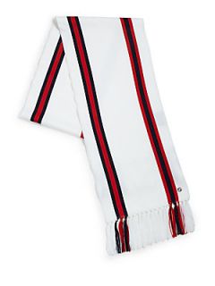 Gucci Striped Wool Stole   Ivory Red