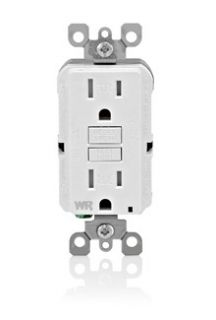 Leviton WT599W Electrical Outlet, 15A WeatherResistant amp; TamperResistant SmartlockPro GFCI White