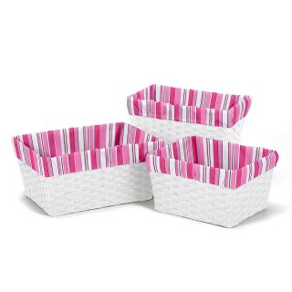 Sweet Jojo Designs Basket Liners In Madison (set Of 3) (Pink/ black/ whiteFits baskets from 6 inches x 8 inches to 12 inches x 16 inchesIncludes Three (3) linersBaskets not includedGender FemaleMaterials 100 percent cottonDimensions 26.5 inches x 15.5