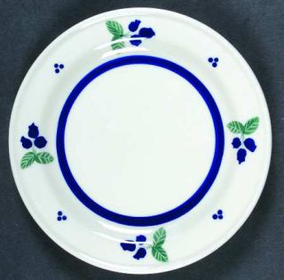 Hartstone Blueberry (Blue Band) Salad Plate, Fine China Dinnerware   Blue Berrie