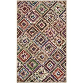 Safavieh Hand woven Cape Cod Natural/ Red Jute Rug (8 X 10)