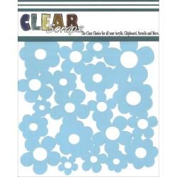 Clear Scraps Stencils 6 X6   Flower