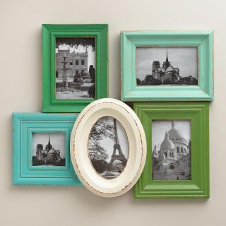 Aqua and Green Morgan Frames, Set of 5   World Market