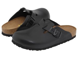 Birkenstock Boston   Leather Clog Shoes (Black)