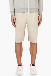 Cy Choi Beige Pleated Boundary.shorts