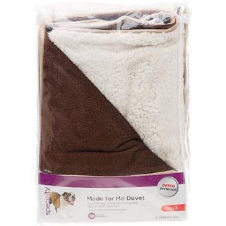 Made for Me Brown and White Duvet Dog Bed Cover, 40 L X 30 W