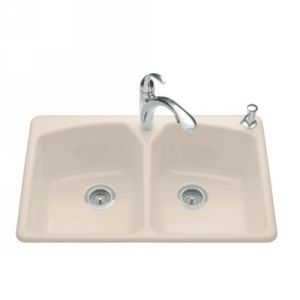 Kohler K 6491 2R 55 Tanager Tanager Self Rimming Kitchen Sink With 2 Hole Faucet