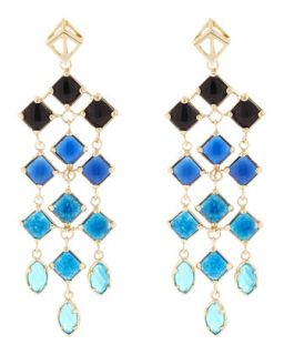 Gloria Chandelier Earrings, Blue