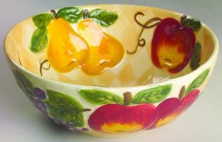 Tabletops Unlimited Harlequin Fruit 10 Round Vegetable Bowl, Fine China Dinnerw