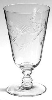 Cambridge Tempo Juice Glass   Stem #3700,Cut #1029 Cut Floral Design