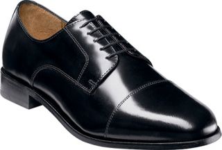 Mens Florsheim Broxton   Black Leather Cap Toe Shoes