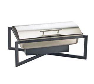 Cal Mil Rectangular One by One Chafer   Stainless Steel, Black