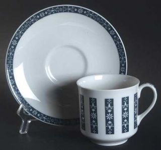 Royal Doulton Moonstone Flat Cup & Saucer Set, Fine China Dinnerware   Dark Turq