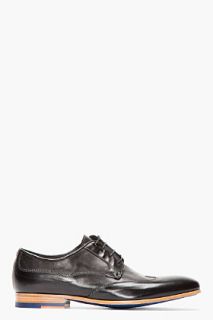 Ps Paul Smith Black Leather Wallace Austerity Brogues