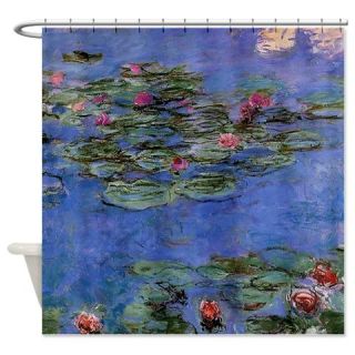  Red Waterlilies by Monet Shower Curtain  Use code FREECART at Checkout