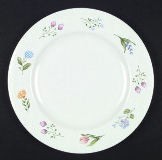 Pfaltzgraff Laralynn Dinner Plate, Fine China Dinnerware   Floral Rim, Pearl Bro
