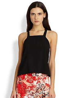 Parker Justina Cutout Back Tank   Black