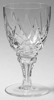 Royal Leerdam   Netherland Alycia Water Goblet   Cut Arch Design On Bowl