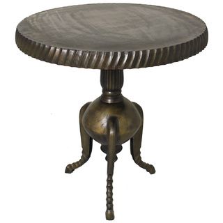 Casa Cortes 22 inch Parisian Rustic Bronze Round Accent End Table