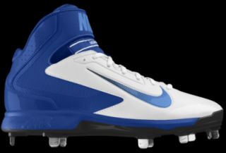 Nike Air Huarache Pro Mid Metal iD Custom (Wide) Mens Baseball Cleats   Blue
