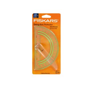 Fiskars Swing Arm Protractor (4 inches high x 7.6 inches wide x 0.2 inches thick )
