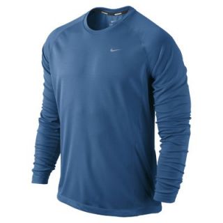 Nike Miler Mens Running Shirt   Military Blue