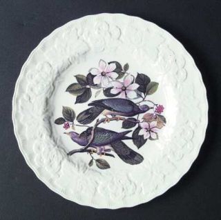 Alfred Meakin Birds Of America (White, Emboss Floral) Luncheon Plate, Fine China