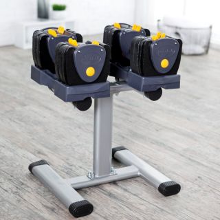 Performance Fitness Systems TB560 Adjustable Dumbbells with Stand   5 60 lbs.